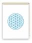 Preview: Rollo Blume des Lebens blau blanco - Sichtschutz Extartiqe